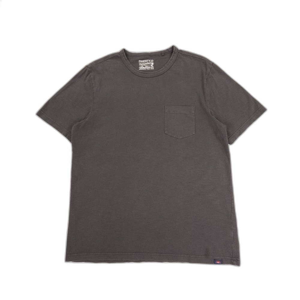 FAHERTY Sunwashed Organic Cotton Pocket T-Shirt Crew Indie Beachy Boho Minimal